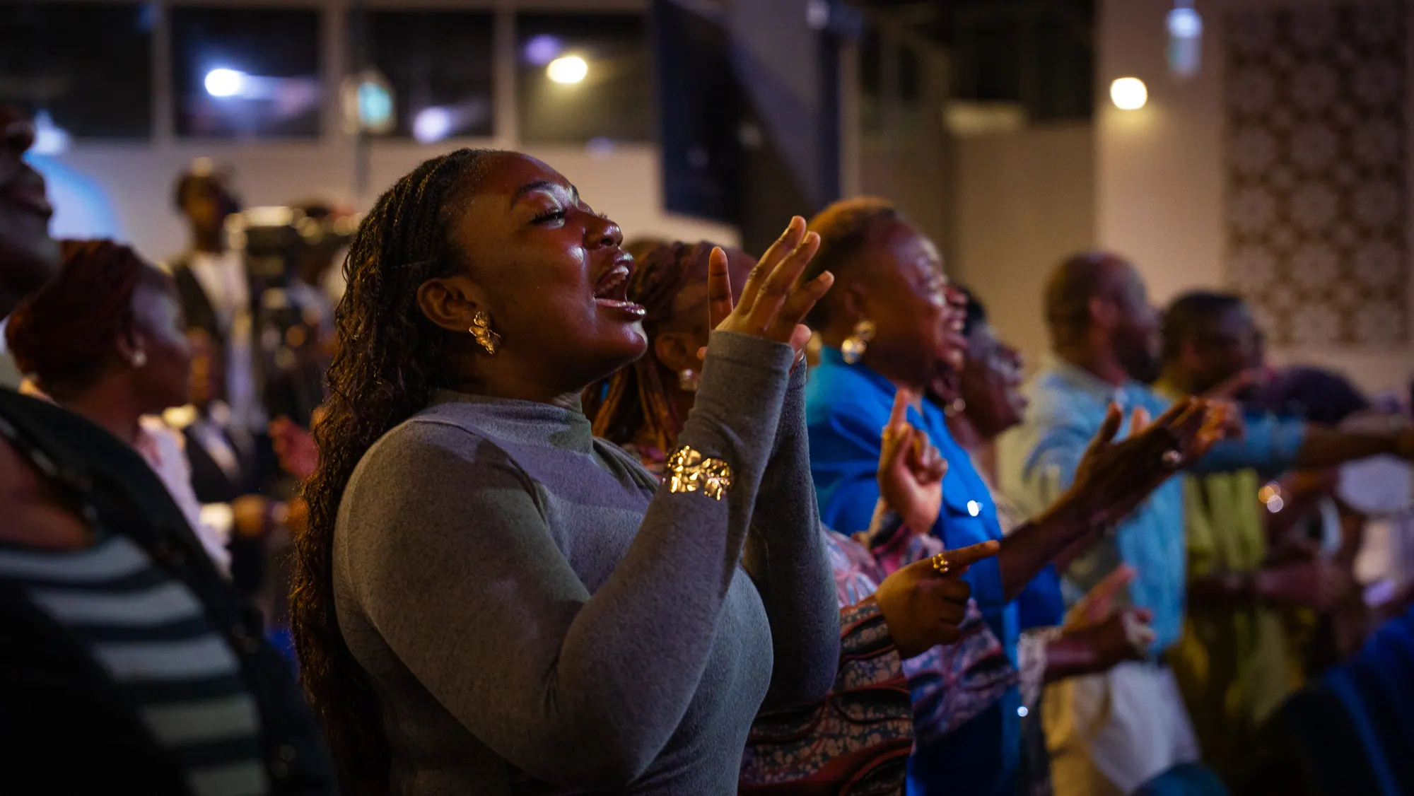 Winners Chapel Toronto congregation worshipping together